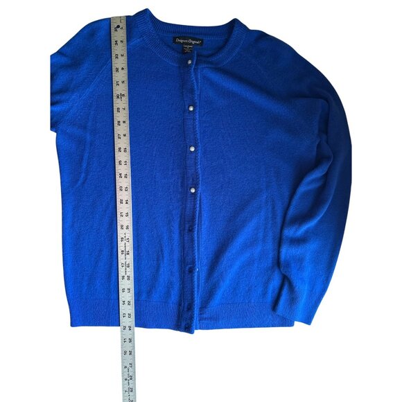 Designers Originals Blue Cardigan & Sweater Set Luxelon Acrylic Womens M - Picture 10 of 12